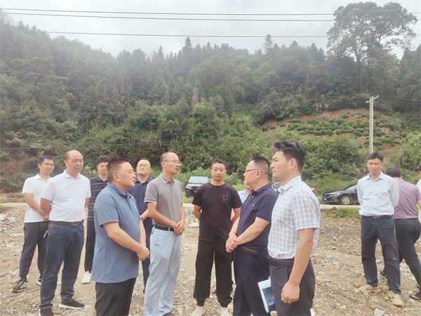 10月1日，洪董，余總陪同汪凱書(shū)記一行到紹濂鄉(xiāng)清溪村調(diào)研.jpg
