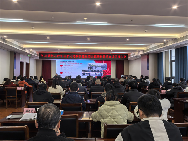 12月10日上午，學習貫徹習近平總書記考察安徽重要講話精神縣委宣講團報告會在集團召開，集團領導班子成員、各子公司班子成員及集團本部全體職工參加。.jpg