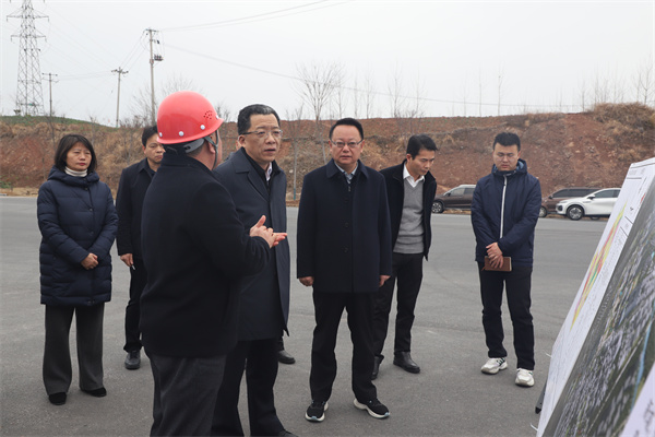 2月6日，黃山市委書記丁純一行調(diào)研富豐新城項(xiàng)目，汪凱書記，洪董陪同。1.jpg